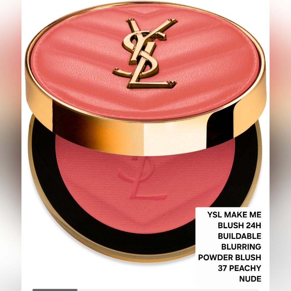 YSL MAKE ME BLUSH 24H BUILDABLE BLURRING POWDER BLUSH 37 PEACHY NUDE. BNIB